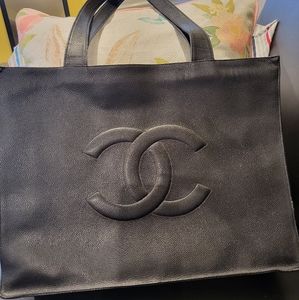 Chanel Vintage Timeless Shopping Tote Caviar